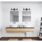 Westinghouse Fixture Wall 60W 3-Light Sylvestre Walnut CylIndoorical Clear Seeded Glass 6126500 - alternate 6